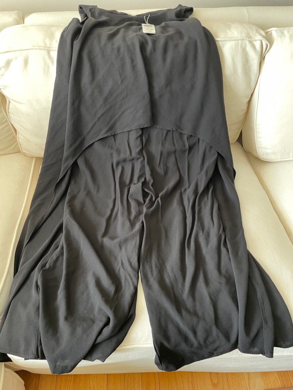 Eileen Fisher Black Satin-Feel Jumpsuit